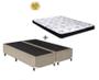 Imagem de Cama Box Bipartido Casal Bege Suede + Colchão Espuma D23 138x188x12