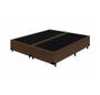 Imagem de Cama Box Bipartido Premium Casal Sued Marrom 1,38 x 1,88 x 0,32