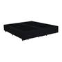 Imagem de Cama Box Blindado Casal Bipartido AColchoes Suede Preto 40x138x188