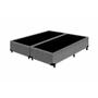 Imagem de Cama Box Blindado Casal Bipartido NK Camas Suede Cinza 40x138x188