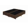 Imagem de Cama Box Blindado King Bipartido AColchoes Suede Marrom 40x193x203