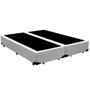 Imagem de Cama Box Blindado Queen Bipartido King Design Sintético Branco 158x198x40