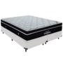 Imagem de Cama Box Branco e Colchão Elegant Molas Ensacadas Queen Ortobom
