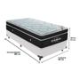 Imagem de Cama Box Branco e Colchão Elegant Molas Ensacadas Solteiro Ortobom
