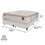 Imagem de Cama Box Branco e Colchão Queen Royal Comfort Plus Molas LFK Sealy