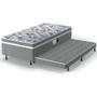 Imagem de Cama Box c/Auxiliar Conjugado Solteiro: Colchão Ortopédico D28 ProDormir Advanced Pillow Gray  (88x188x43) Probel