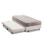 Imagem de Cama Box c/Auxiliar Solteiro: Colchão Espuma Paropas D33 Confort Ultra Firme + Base CRC Courano White(88x188)