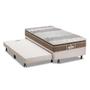 Imagem de Cama Box c/Auxiliar Solteiro: Colchão Ortopédico Probel D33/EP Guarda Costas Plus Brown + Base CRC Courano Branco(88x188)