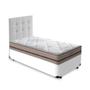 Imagem de Cama Box + Cabeceira Cassis e Colchão Solteiro - Anjos - Classic Mola Ensacada - 88x188x57cm Branco