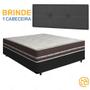 Imagem de Cama Box + Cabeceira Painel Iris + Colchão Casal Classic Superlastic 138cm