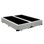 Imagem de Cama Box Casal 138 Bipartido Bello Box - Tecido Sintético Branco com Colchão New York Preto D28 - 100% Espuma - 54x138x188