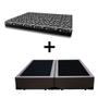Imagem de Cama Box Casal 138 Bipartido - Tecido Sintético Marrom Com Colchão Belize Bello Box - D33 Preto 57x138x188
