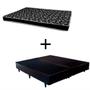 Imagem de Cama Box Casal 138 Bipartido Tecido Sintético Preto Com Colchão Hamburgo Bello Box - 100% Espuma - D28 Preto 54x138x188