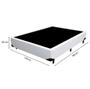 Imagem de Cama Box Casal 138 - Tecido Sintético Branco com Colchão Berlim Bello Box - D23 Azul 57x138x188cm