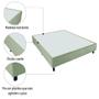 Imagem de Cama Box Casal 1,38m com 38cm de Altura Suede Prince Bege