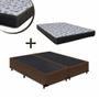Imagem de Cama Box Casal Bipartida Marrom Suede + Colchão Espuma D20 138x188x17