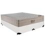 Imagem de Cama Box Casal Bipartido Sintético + Colchão Ortobom Airtech Molas Ensacadas 65x138x188 Branco