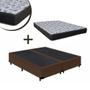 Imagem de Cama Box Casal Bipartido Suede Marrom + Colchão Espuma D28 138x188x30
