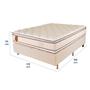 Imagem de Cama Box Casal (Box + Colchão) 138X188X65 Bali Prorelax Molas Ensacadas Pillow Top Duplo