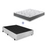 Imagem de Cama Box Casal Branco com Colchão Mola Ensacada