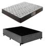 Imagem de Cama Box Casal Cinza + Colchão Espuma D20 138x188x10