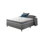 Imagem de Cama Box Casal Cinza + Colchão Molas Ensacadas Miami 138x188x63cm