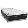 Imagem de Cama Box Casal: Colchão Anatômico Luckspuma D33/AG65 Aspen 50 + Base CRC Suede Black(138x188)