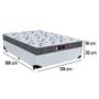 Imagem de Cama Box Casal + Colchão Casal Ortopédico Resistente Pró D28 Prime Colchões 48x138x188 Branco