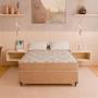 Imagem de Cama Box Casal + Colchão D33 One Face - 56x138x188cm - Suede Bege