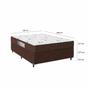 Imagem de Cama Box Casal + Colchão D33 One Face - 56x138x188cm - Suede Marrom