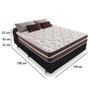 Imagem de Cama Box Casal + Colchão De Molas Comfort Prime Classic Superlastic 138x188x64 Preto