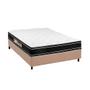 Imagem de Cama Box Casal: Colchão Espuma D33 Castor  Black e White Double Face + Base CRC Suede Clean(138x188)