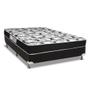 Imagem de Cama Box Casal: Colchão Espuma D45 Luckspuma  Gran Luck Black Pró Saúde + Base CRC Suede Black(138x188)