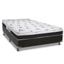 Imagem de Cama Box Casal: Colchão Espuma Luckspuma D33/AG65 Aspen Super Firme + Base CRC Suede Black(138x188)