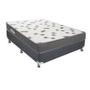 Imagem de Cama Box Casal: Colchão Espuma Ortobom D33 Light + Base CRC Camurça Gray(138x188)