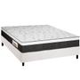 Imagem de Cama Box Casal: Colchão Espuma Plumatex D28/EP Anatômico Falcon Ultra Firme + Base CRC Courano White(138x188)