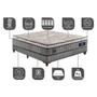 Imagem de Cama Box Casal Colchão Euro Pillow +Box 138x188x60 Molas Ensacada Cama inBox Frost ThermoGel Living