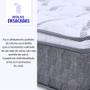 Imagem de Cama Box Casal Colchão Mola Ensacada e Pillow top de Espuma Viscoelástico 138x188x61cm Smart Spring - BF Colchões