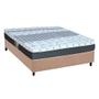 Imagem de Cama Box Casal: Colchão Molas Bonnel Castor System Class + Base CRC Suede Bege(138x188)
