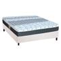 Imagem de Cama Box Casal: Colchão Molas Castor Bonnel System Class + Base CRC Courano Branco(138x188)