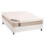 Imagem de Cama Box Casal: Colchão Molas Castor Tecnopedic Premium + Base CRC Suede Branco(138x188)