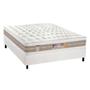 Imagem de Cama Box Casal: Colchão Molas Ensacadas Castor Pocket Silver Star Air Double Face + Base CRC Courano White(138x188)