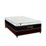 Imagem de Cama Box Casal: Colchão Molas Ensacadas Luckspuma MasterPocket Lucksfaction Viscoelástico + Base CRC Suede Brown(138x188)