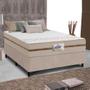 Cama Box Casal Colchão Molas Flora Bege 138x188x58cm - Gazin Imagem de Cama Box Casal Colchão Molas Flora Bege 138x188x58cm