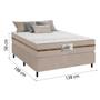 Cama Box Casal Colchão Molas Flora Bege 138x188x58cm - Gazin Imagem de Cama Box Casal Colchão Molas Flora Bege 138x188x58cm