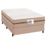 Imagem de Cama Box Casal Colchão Molas Flora Bege 138x188x58cm