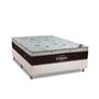 Imagem de Cama Box Casal: Colchão Molas Ortobom SuperPocket Sleep King +  Box Suede White(138x188)