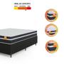 Cama Box Casal Colchão Molas Qatar 138x188x60cm Branco / Preto - Suporta até 200Kg Por Pessoa - CELUPLAS Imagem de Cama Box Casal Colchão Molas Qatar 138x188x60cm Branco / Preto - Suporta até 200Kg Por Pessoa