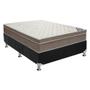 Imagem de Cama Box Casal: Colchão Molas SuperPocket Ensacadas Ortobom  Light + Base CRC Suede Black(138x188)