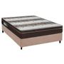 Imagem de Cama Box Casal: Colchão Ortopédico Ortobom Light OrtoPillow + Base CRC Suede Clean(138x188)